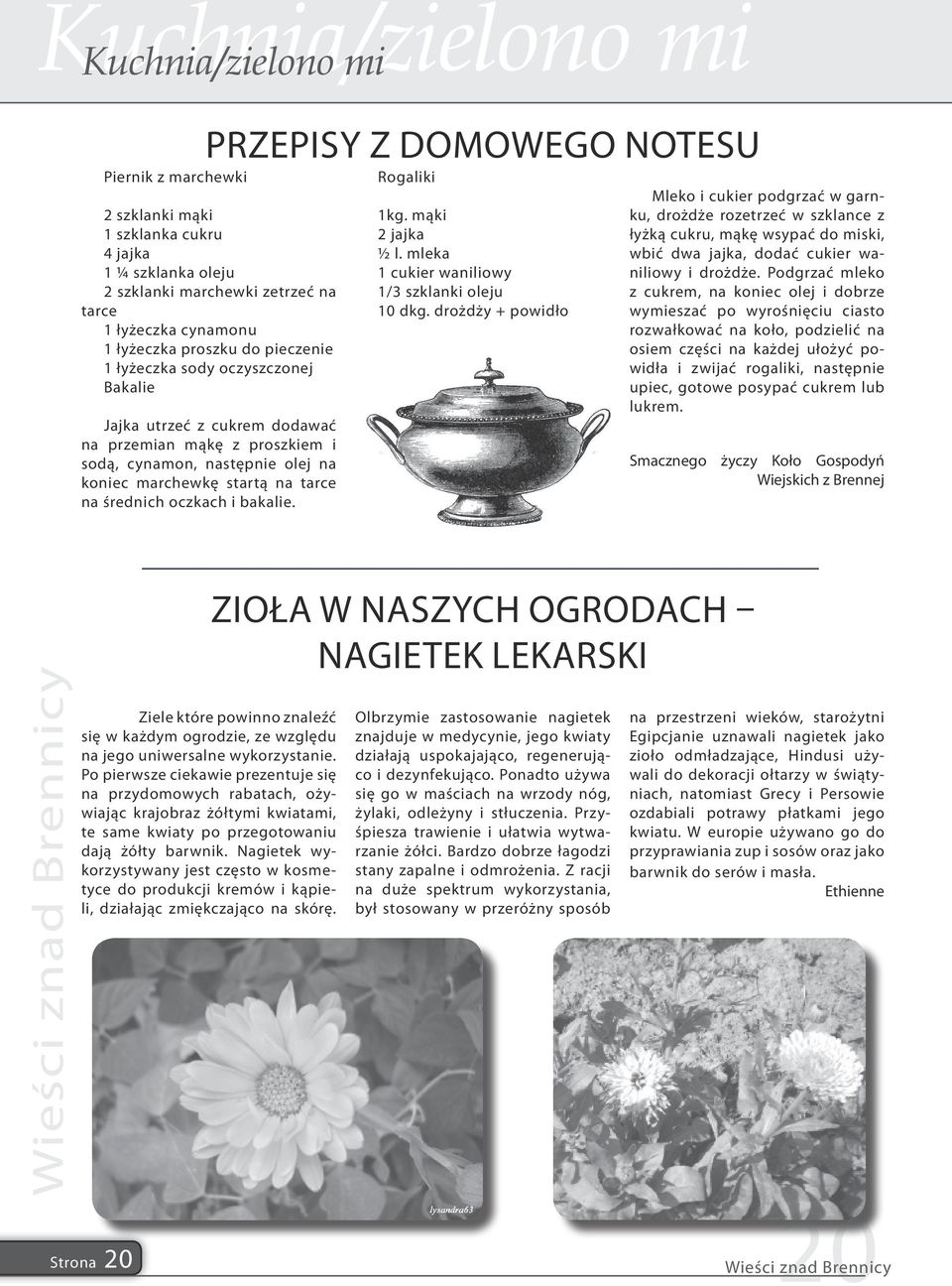 oczkach i bakalie. Rogaliki 1kg. mąki 2 jajka ½ l. mleka 1 cukier waniliowy 1/3 szklanki oleju 10 dkg.