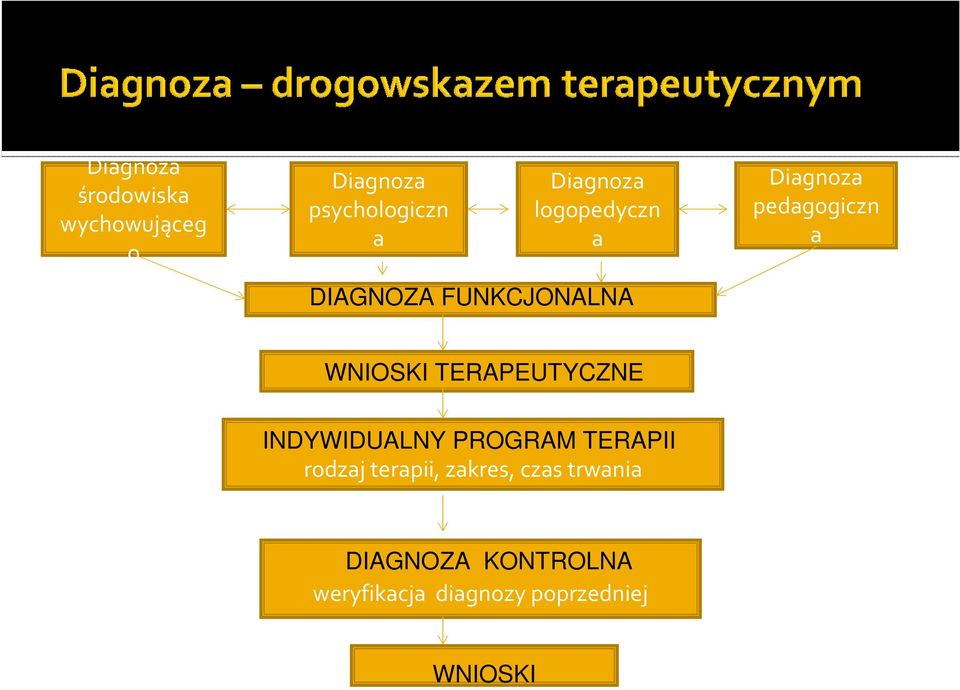 TERAPEUTYCZNE INDYWIDUALNY PROGRAM TERAPII rodzaj terapii, zakres,