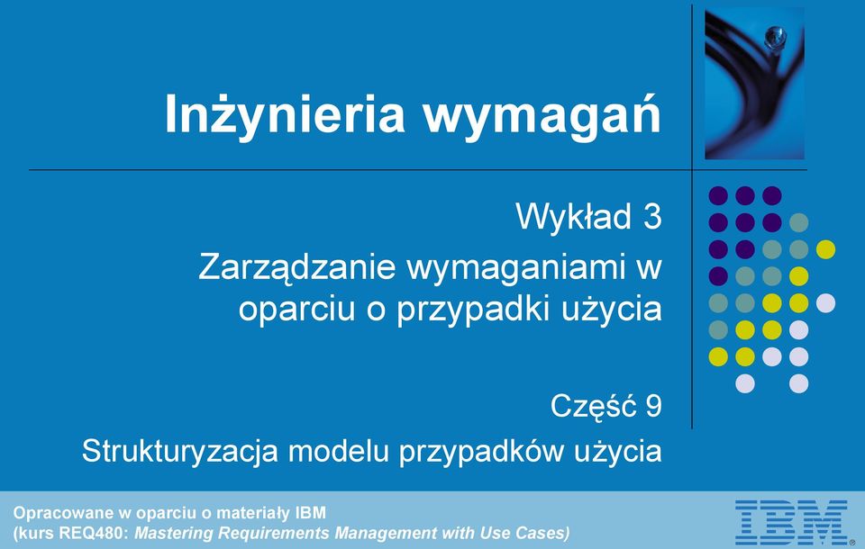 przypadków użycia Opracowane w oparciu o materiały IBM