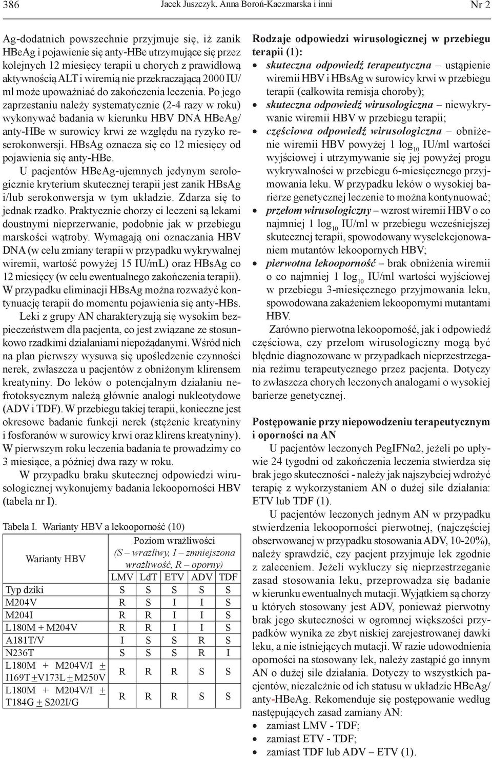 Po jego zaprzestaniu należy systematycznie (2-4 razy w roku) wykonywać badania w kierunku HBV DNA HBeAg/ anty-hbe w surowicy krwi ze względu na ryzyko reserokonwersji.