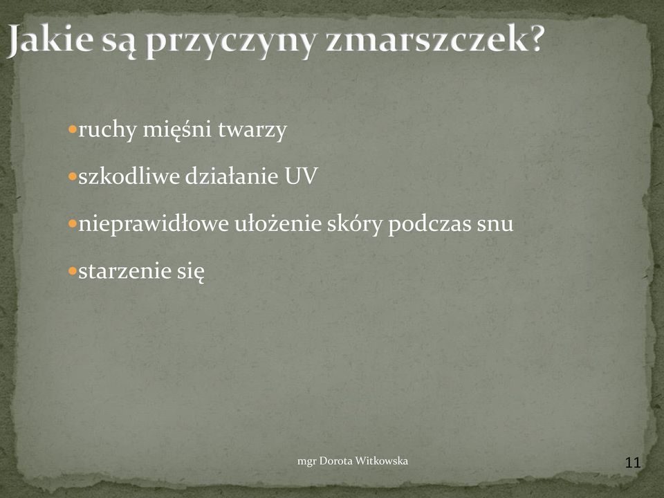 działanie UV nieprawidłowe ułożenie