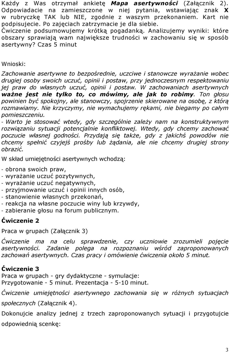 Analizujemy wyniki: które obszary sprawiają wam największe trudności w zachowaniu się w sposób asertywny?