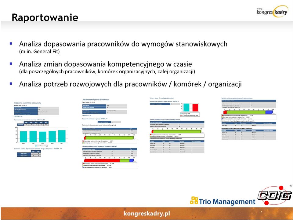 General Fit) Analiza zmian dopasowania kompetencyjnego w czasie (dla