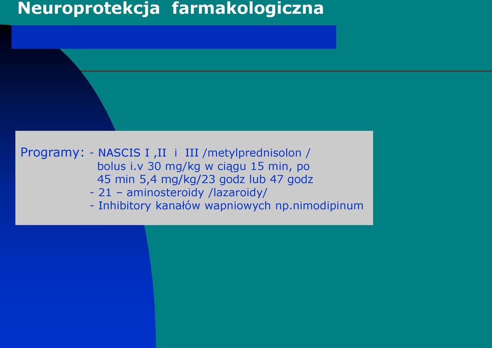 v 30 mg/kg w ciągu 15 min, po 45 min 5,4 mg/kg/23 godz lub