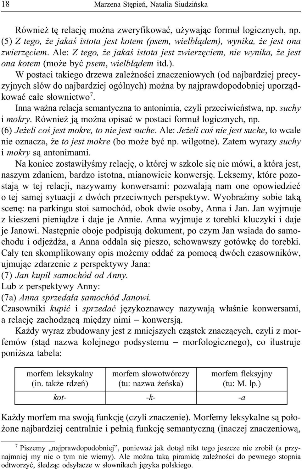 ). W postaci takiego drzewa zależności znaczeniowych (od najbardziej precyzyjnych słów do najbardziej ogólnych) można by najprawdopodobniej uporządkować całe słownictwo 7.