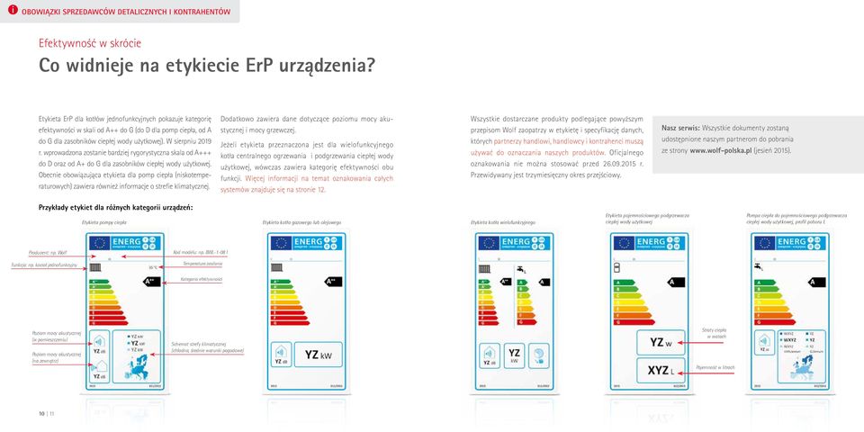 wprowadzona zostanie bardziej rygorystyczna skala od A+++ do D oraz od A+ do G dla zasobników ciepłej wody użytkowej.
