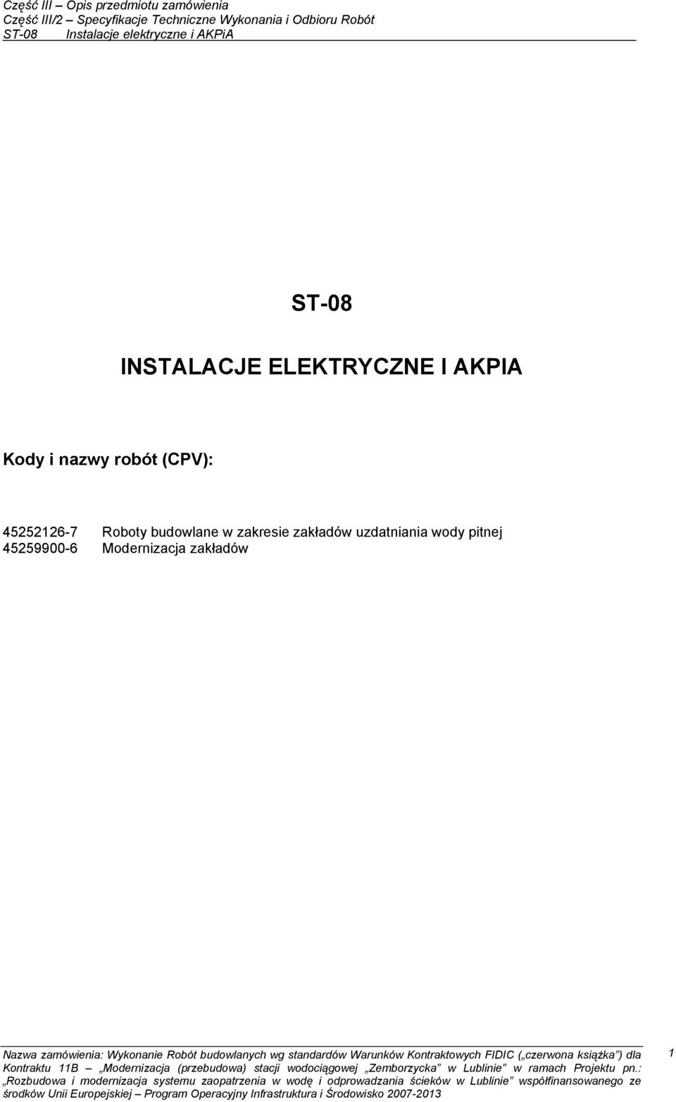 budowlane w zakresie zakładów uzdatniania