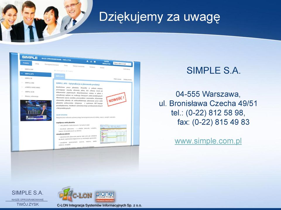 Bronisława Czecha 49/51 tel.