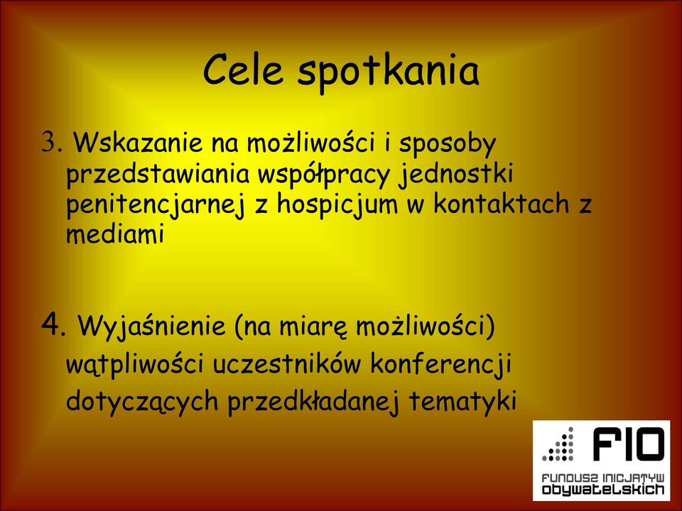 jednostki penitencjarnej z hospicjum w kontaktach z mediami 4.