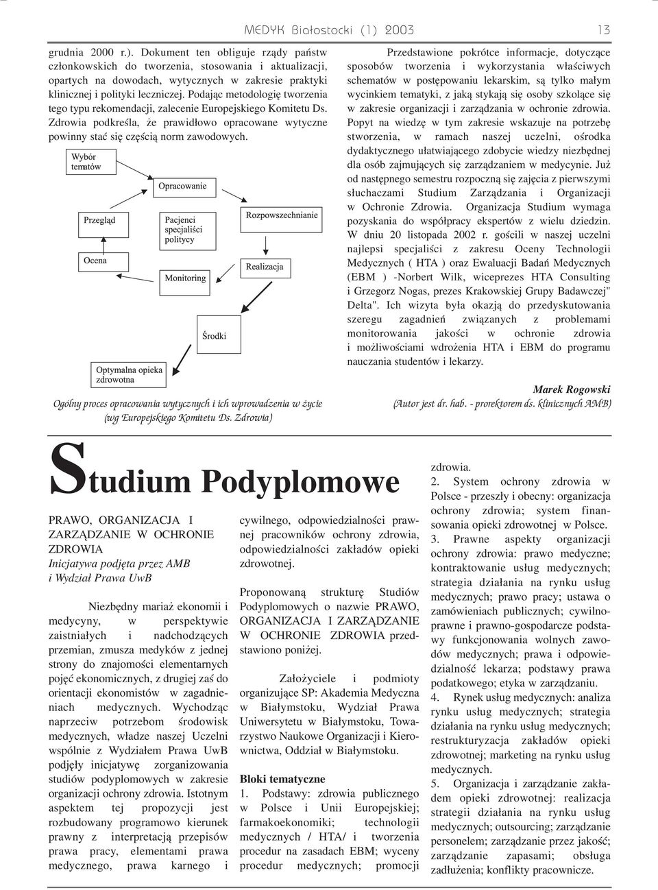 Ogólny proces opracowania wytycznych i ich wprowadzenia w życie (wg Europejskiego Komitetu Ds.