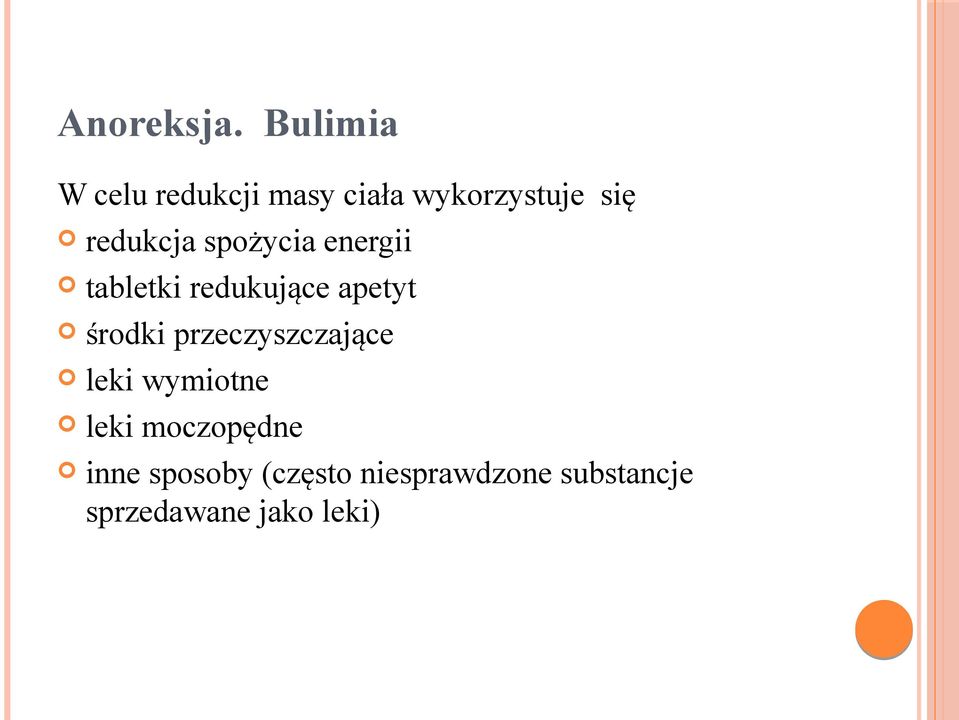 redukcja spożycia energii tabletki redukujące apetyt środki