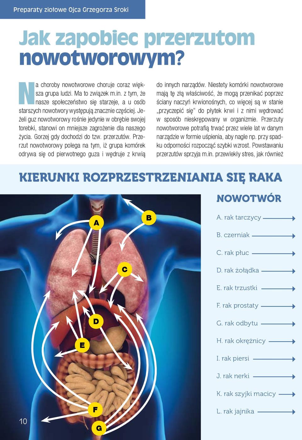 Jeżeli guz nowotworowy rośnie jedynie w obrębie swojej torebki, stanowi on mniejsze zagrożenie dla naszego życia. Gorzej gdy dochodzi do tzw. przerzutów.