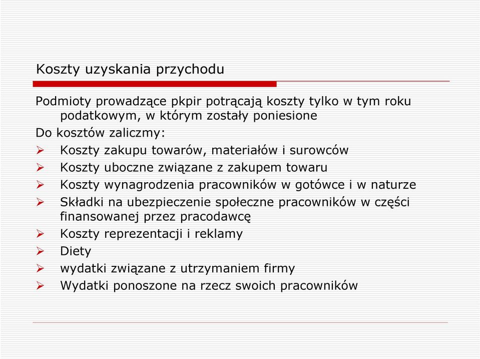 Koszty wynagrodzenia pracowników w gotówce i w naturze Składki na ubezpieczenie społeczne pracowników w części finansowanej