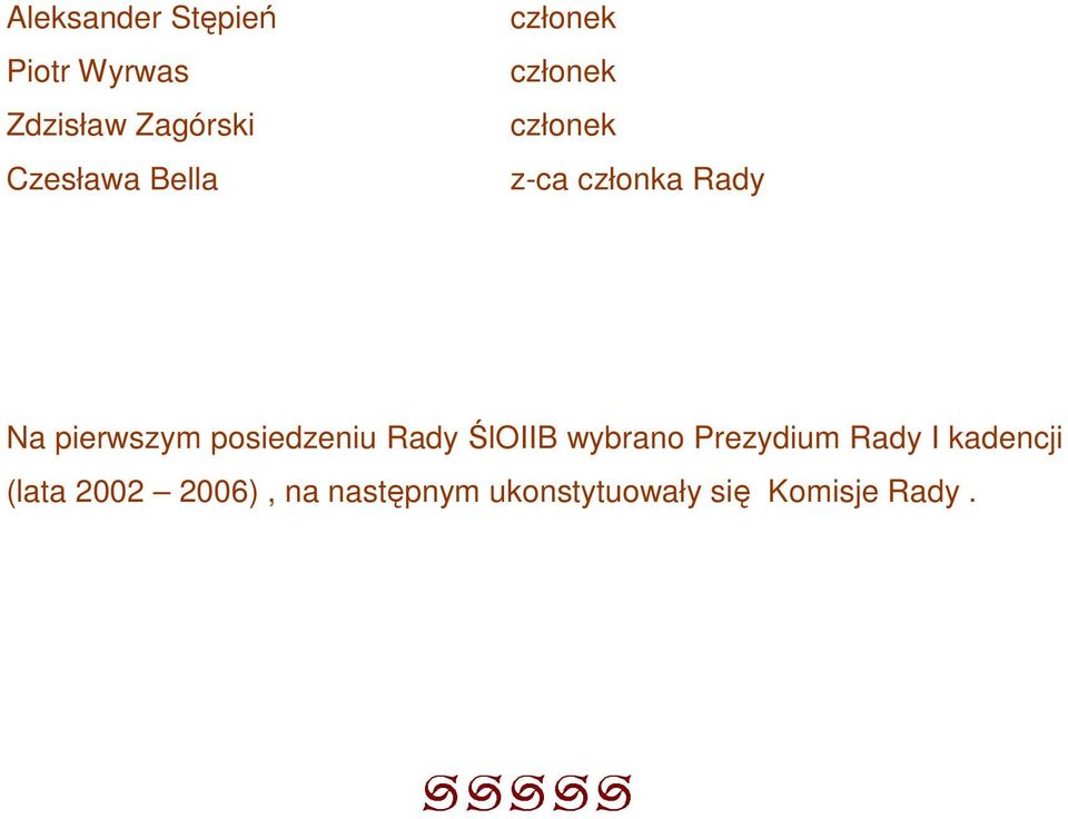 posiedzeniu Rady ŚlOIIB wybrano Prezydium Rady I