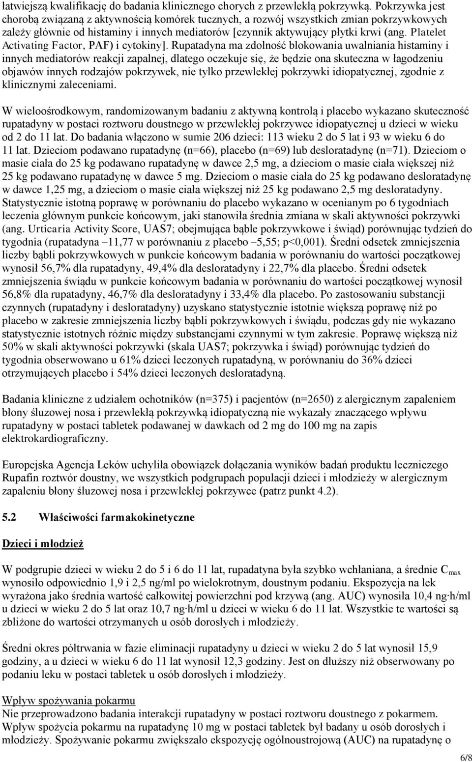 Platelet Activating Factor, PAF) i cytokiny].