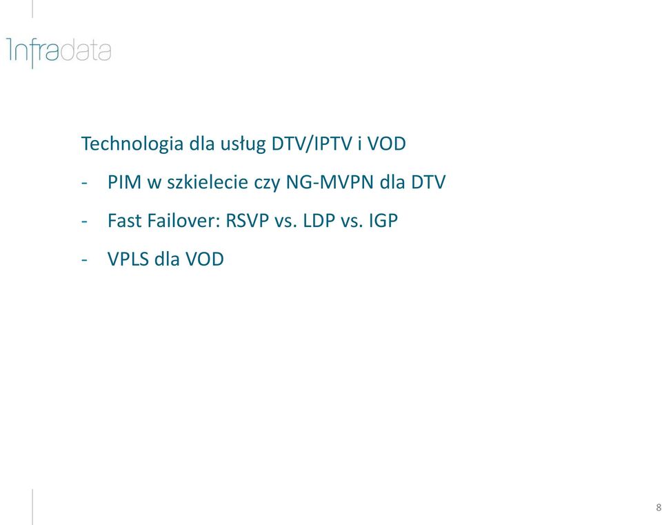 NG-MVPN dla DTV - Fast Failover: