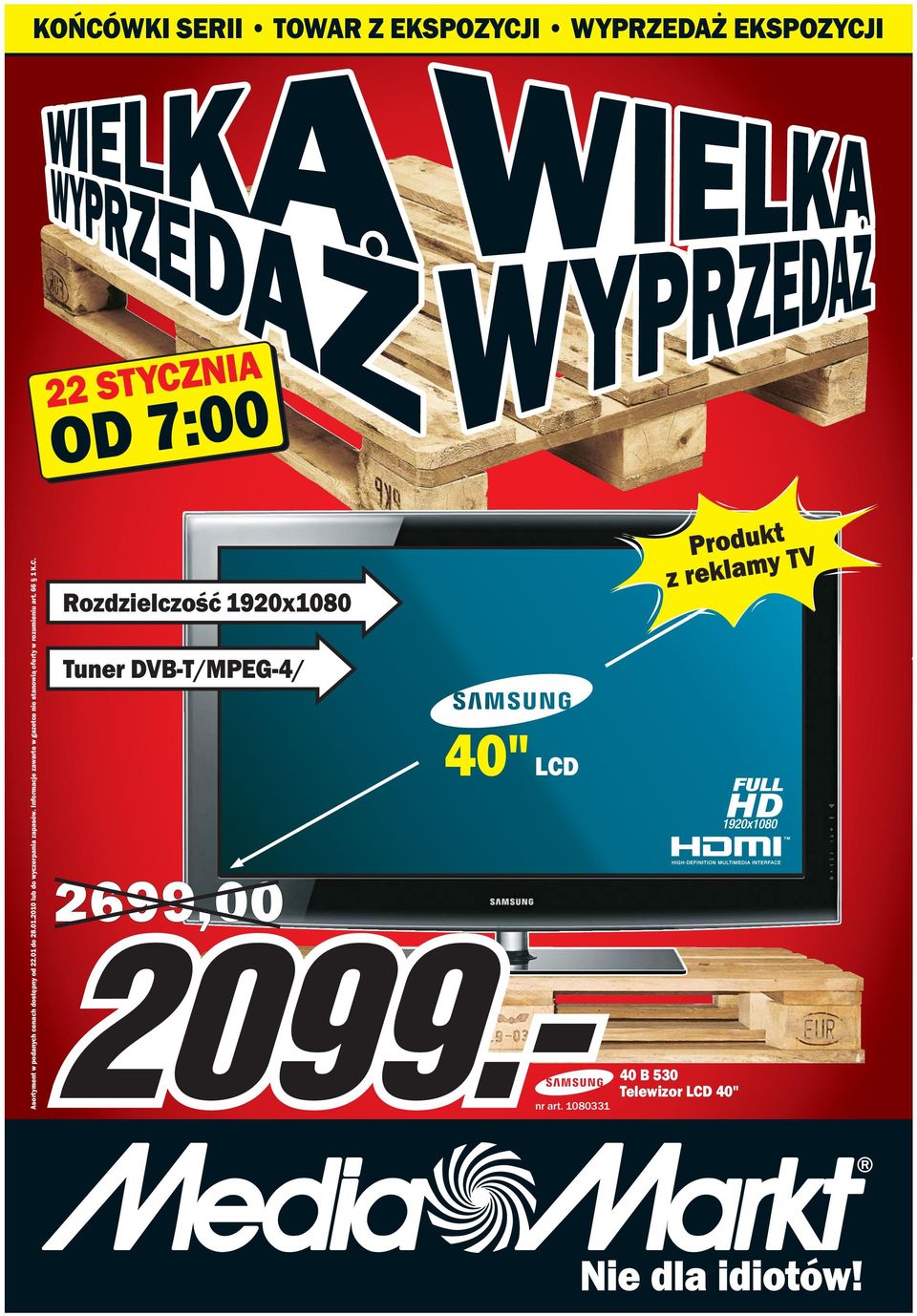 Informacje zawarte w gazetce nie stanowią oferty w rozumieniu art. 66 1 K.C.