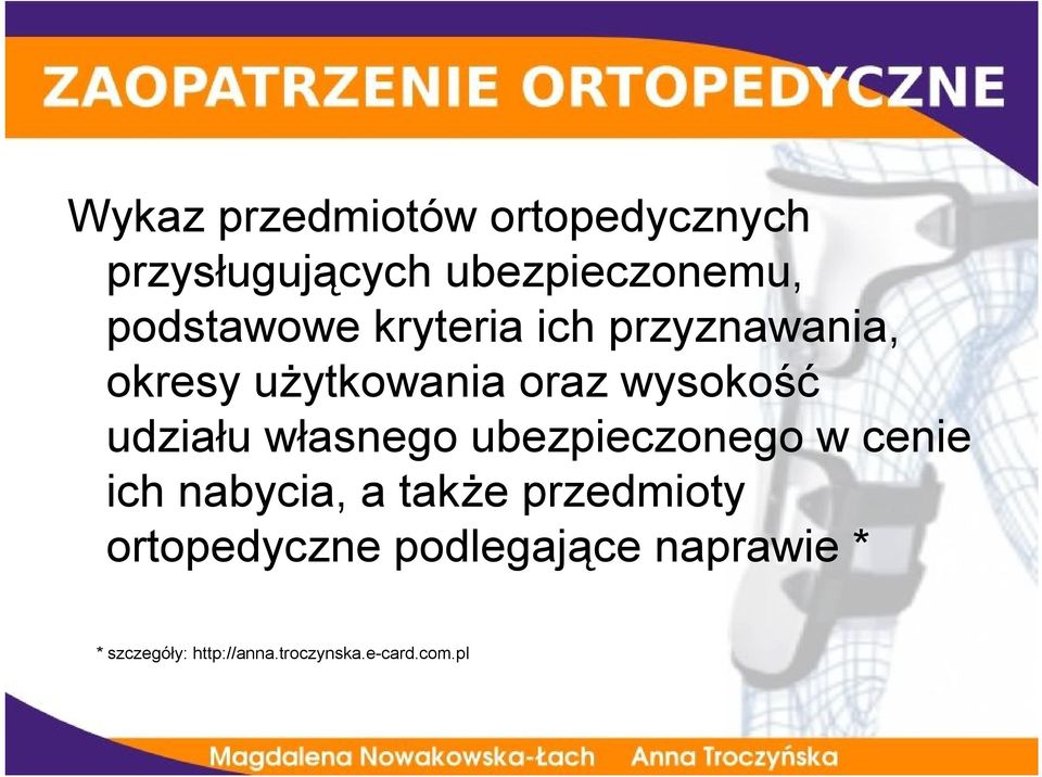 udziału własnego ubezpieczonego w cenie ich nabycia, a także przedmioty