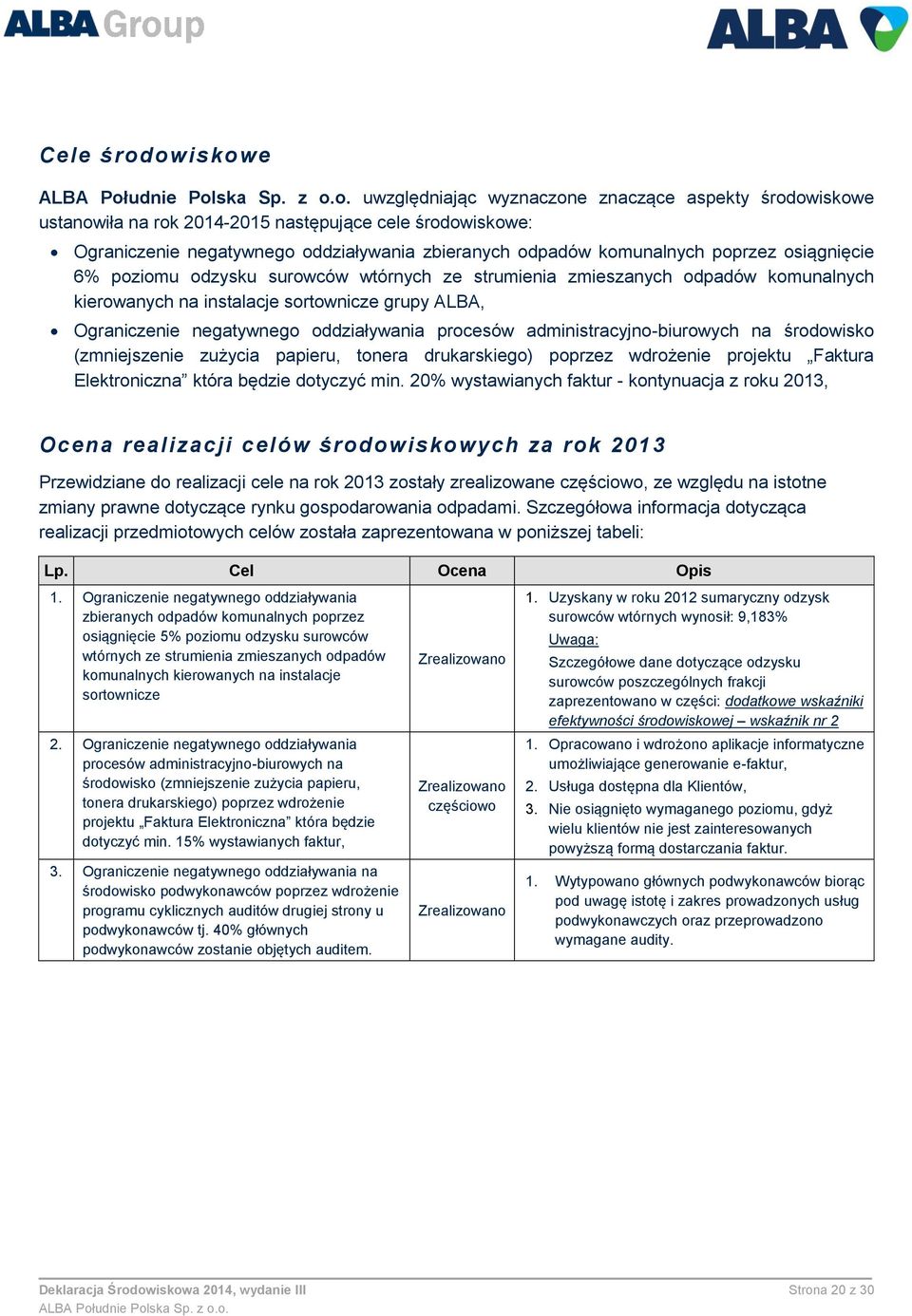 oddziaływania procesów administracyjno-biurowych na środowisko (zmniejszenie zużycia papieru, tonera drukarskiego) poprzez wdrożenie projektu Faktura Elektroniczna która będzie dotyczyć min.