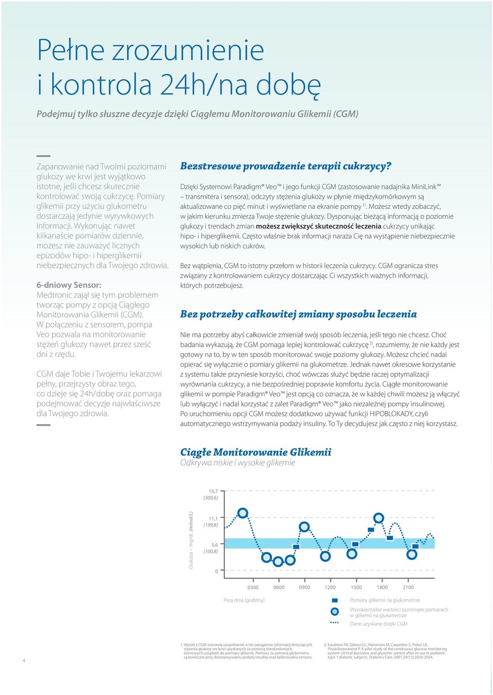 Wykonując nawet kilkanaście pomiarów dziennie, możesz nie zauważyć licznych epizodów hipo- i hiperglikemii niebezpiecznych dla Twojego zdrowia.
