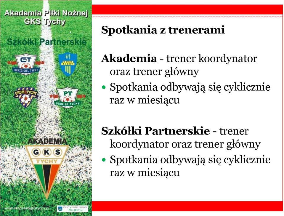 miesiącu Szkółki Partnerskie - trener koordynator oraz 