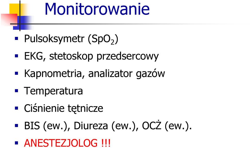 analizator gazów Temperatura Ciśnienie