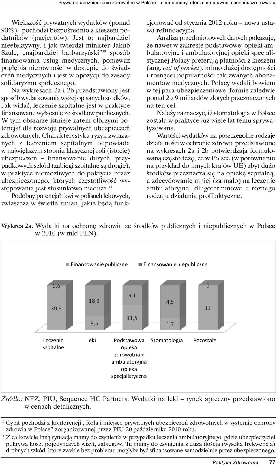 i jest w opozycji do zasady solidaryzmu spo ecznego. Na wykresach 2a i 2b przedstawiony jest sposób wydatkowania wy ej opisanych Êrodków.