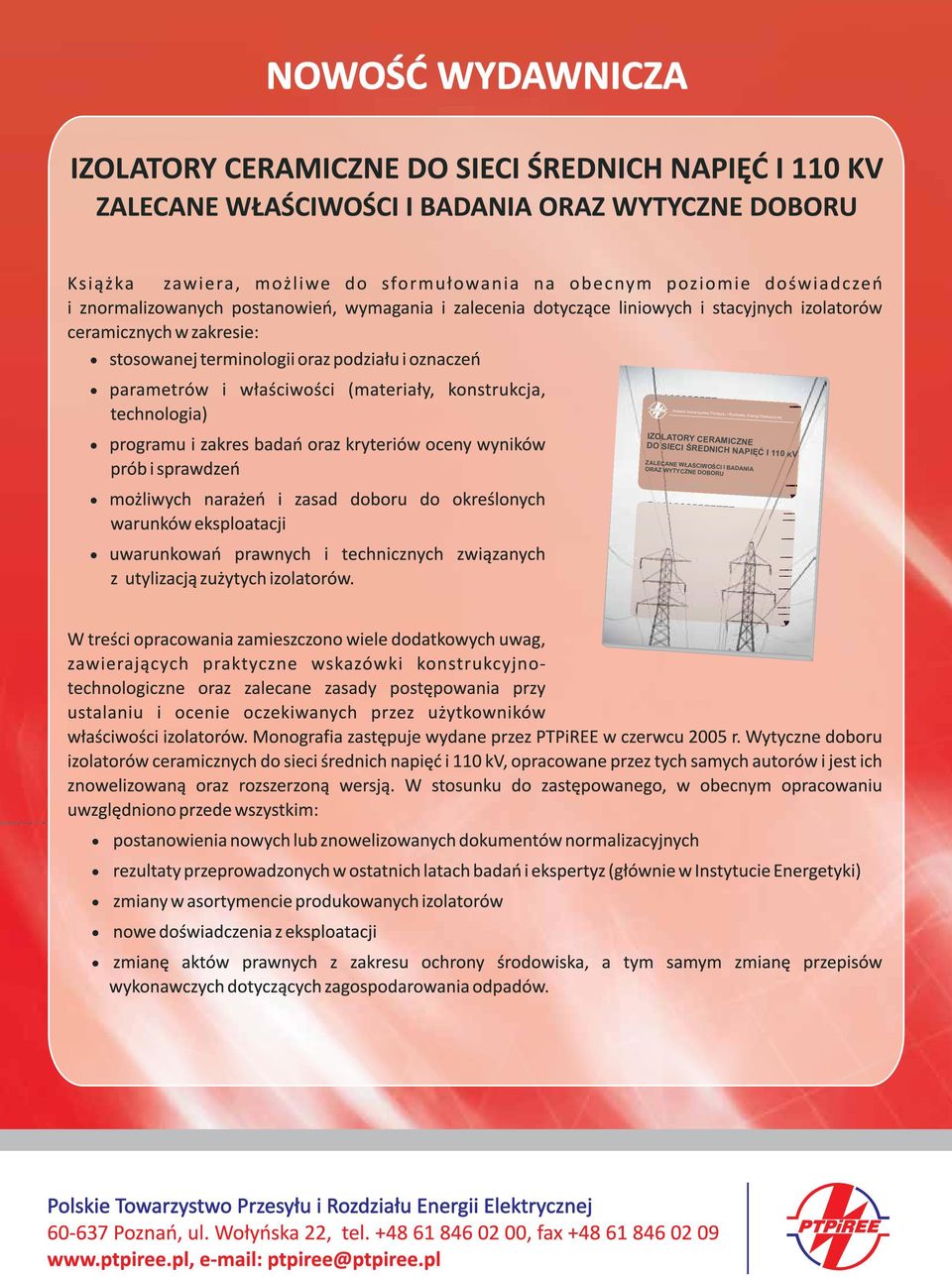 DO SIECI ŚREDNI CH NAPIĘĆ I 110 KV ZALECANE