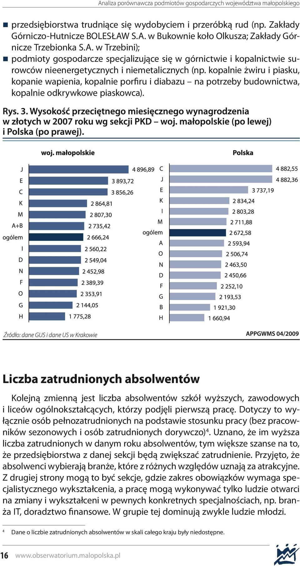 kopalnie żwiru i piasku, kopanie wapienia, kopalnie porfiru i diabazu na potrzeby budownictwa, kopalnie odkrywkowe piaskowca).