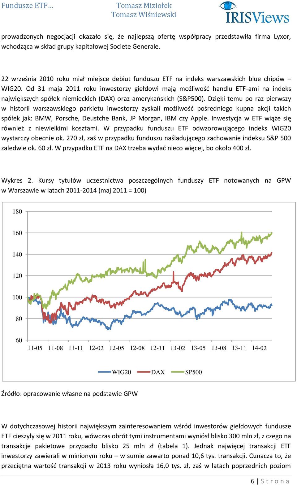 Od 31 maja 2011 roku inwestorzy giełdowi mają możliwość handlu ETF-ami na indeks największych spółek niemieckich (DAX) oraz amerykańskich (S&P500).