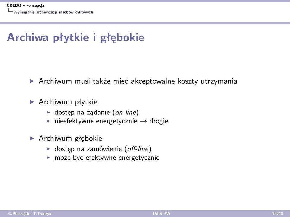 żądanie (on-line) nieefektywne energetycznie drogie Archiwum głębokie dostęp na