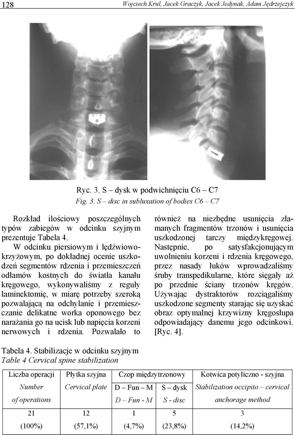 potrzeby szeroką pozwalającą na odchylanie i przemieszczanie delikatne worka oponowego bez narażania go na ucisk lub napięcia korzeni nerwowych i rdzenia.