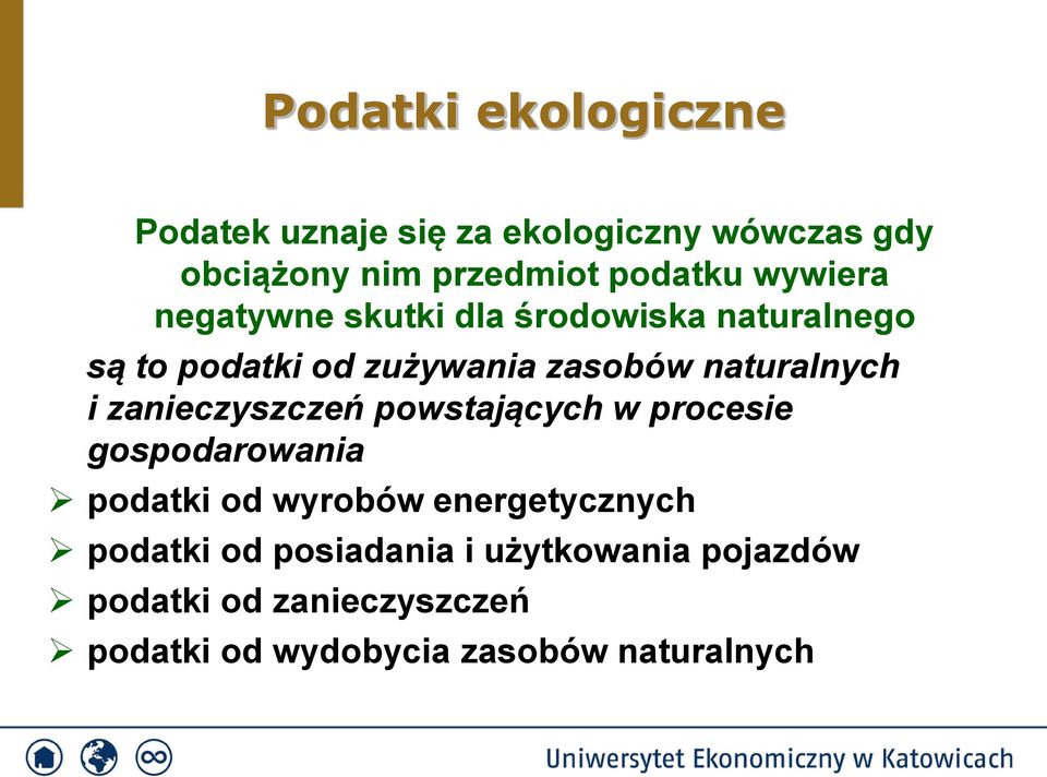 i zanieczyszczeń powstających w procesie gospodarowania podatki od wyrobów energetycznych podatki