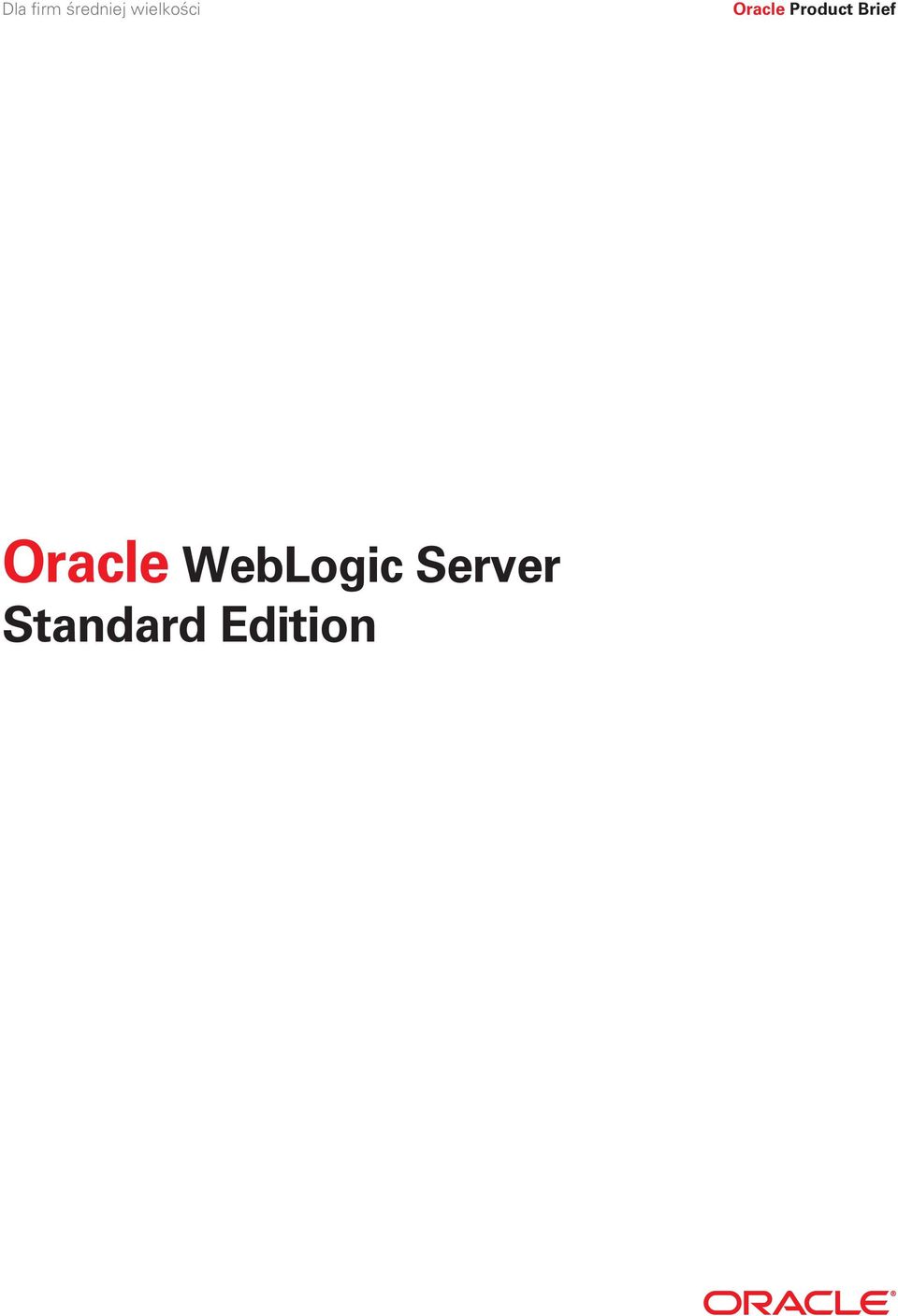 Product Brief Oracle