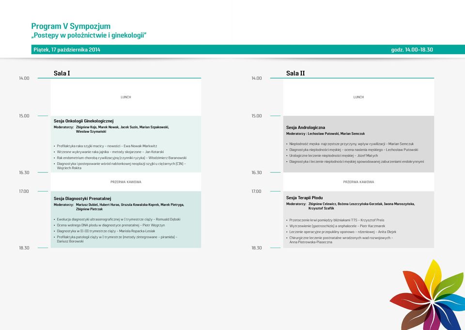 00 Sesja Andrologiczna Moderatorzy : Lechosław Putowski, Marian Semczuk 16.