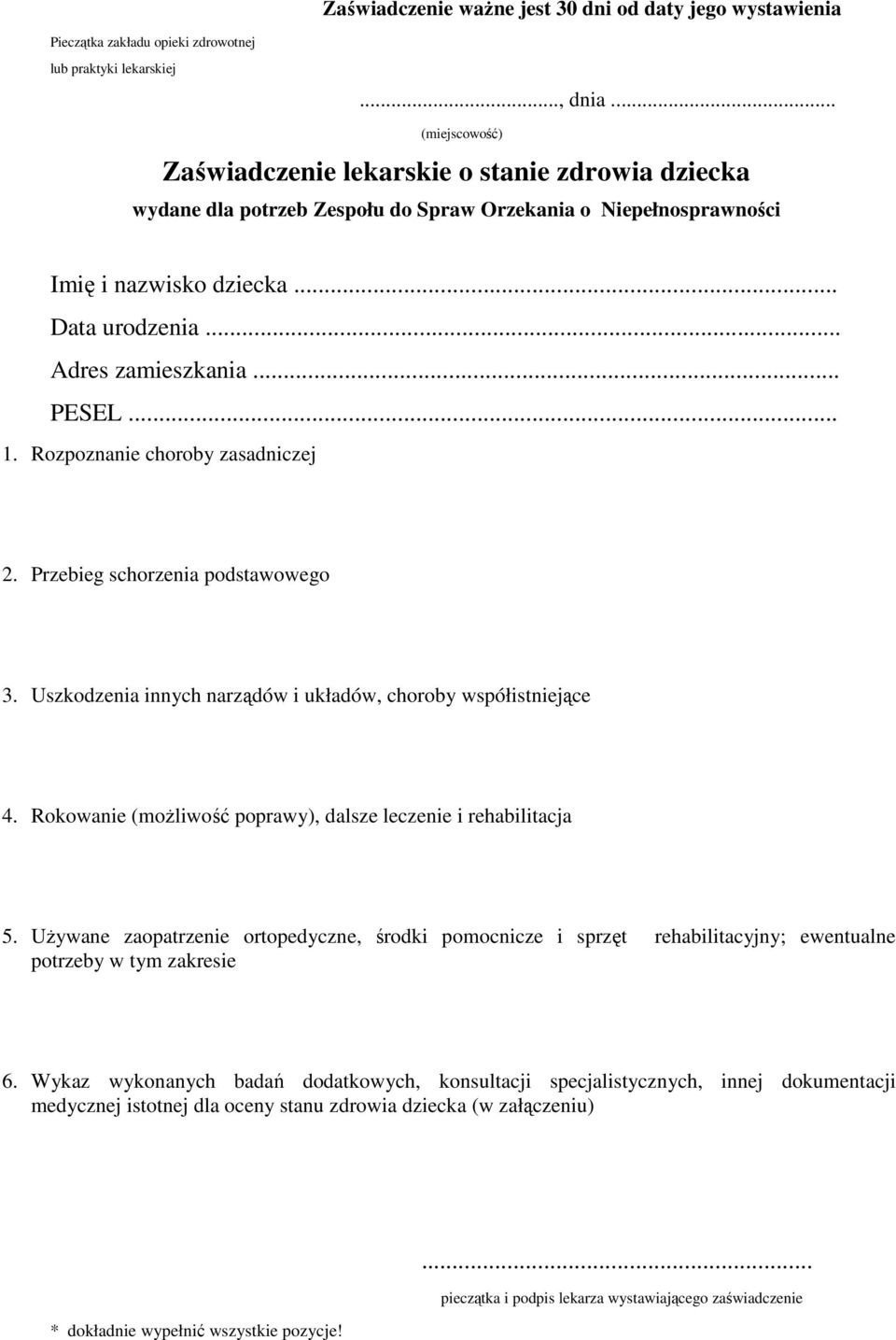 .. PESEL... 1. Rozpoznanie choroby zasadniczej 2. Przebieg schorzenia podstawowego 3. Uszkodzenia innych narządów i układów, choroby współistniejące 4.