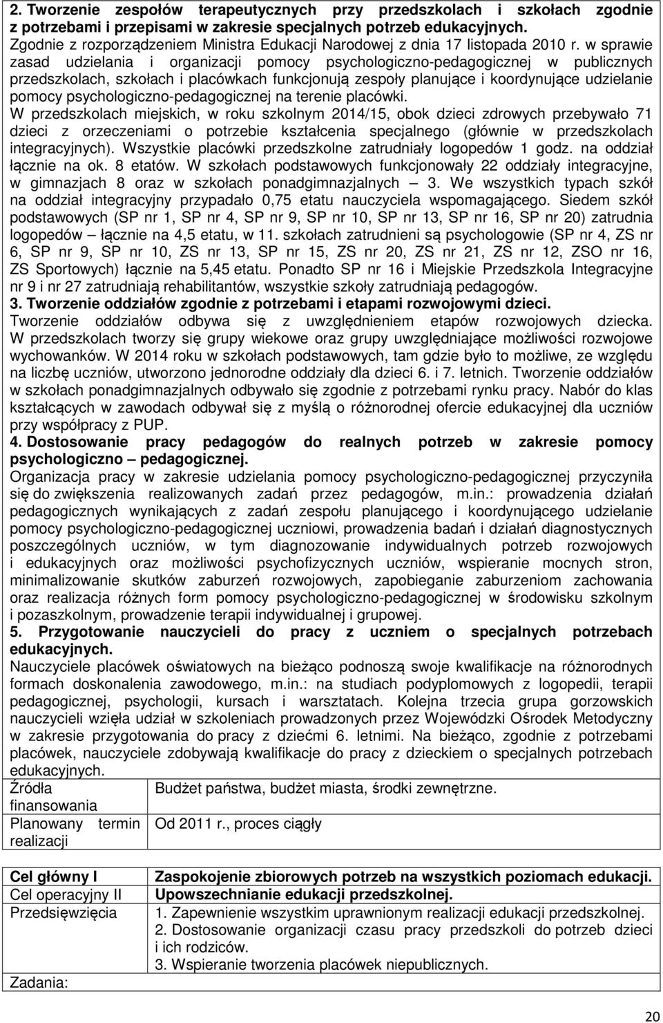 w sprawie zasad udzielania i organizacji pomocy psychologiczno-pedagogicznej w publicznych przedszkolach, szkołach i placówkach funkcjonują zespoły planujące i koordynujące udzielanie pomocy