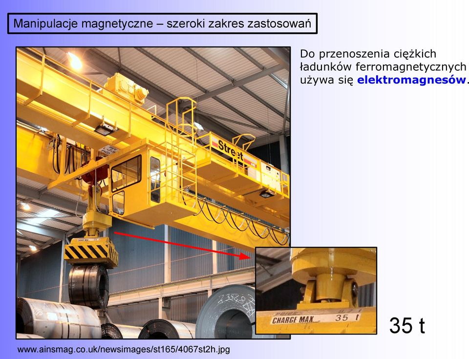 ferromagnetycznych używa się elektromagnesów.