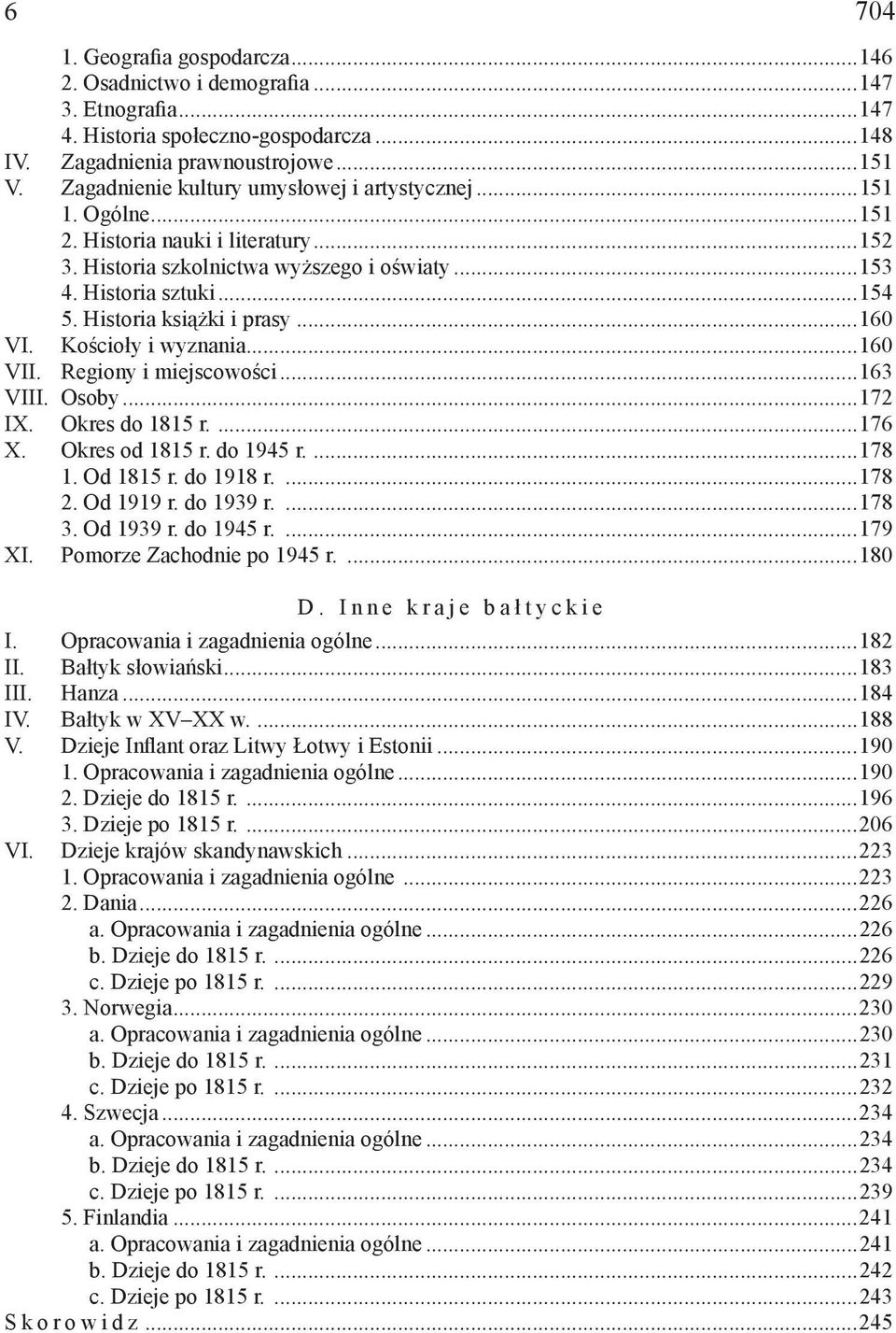 Historia książki i prasy...160 VI. Kościoły i wyznania...160 VII. Regiony i miejscowości...163 VIII. Osoby...172 IX. Okres do 1815 r....176 X. Okres od 1815 r. do 1945 r....178 1. Od 1815 r.