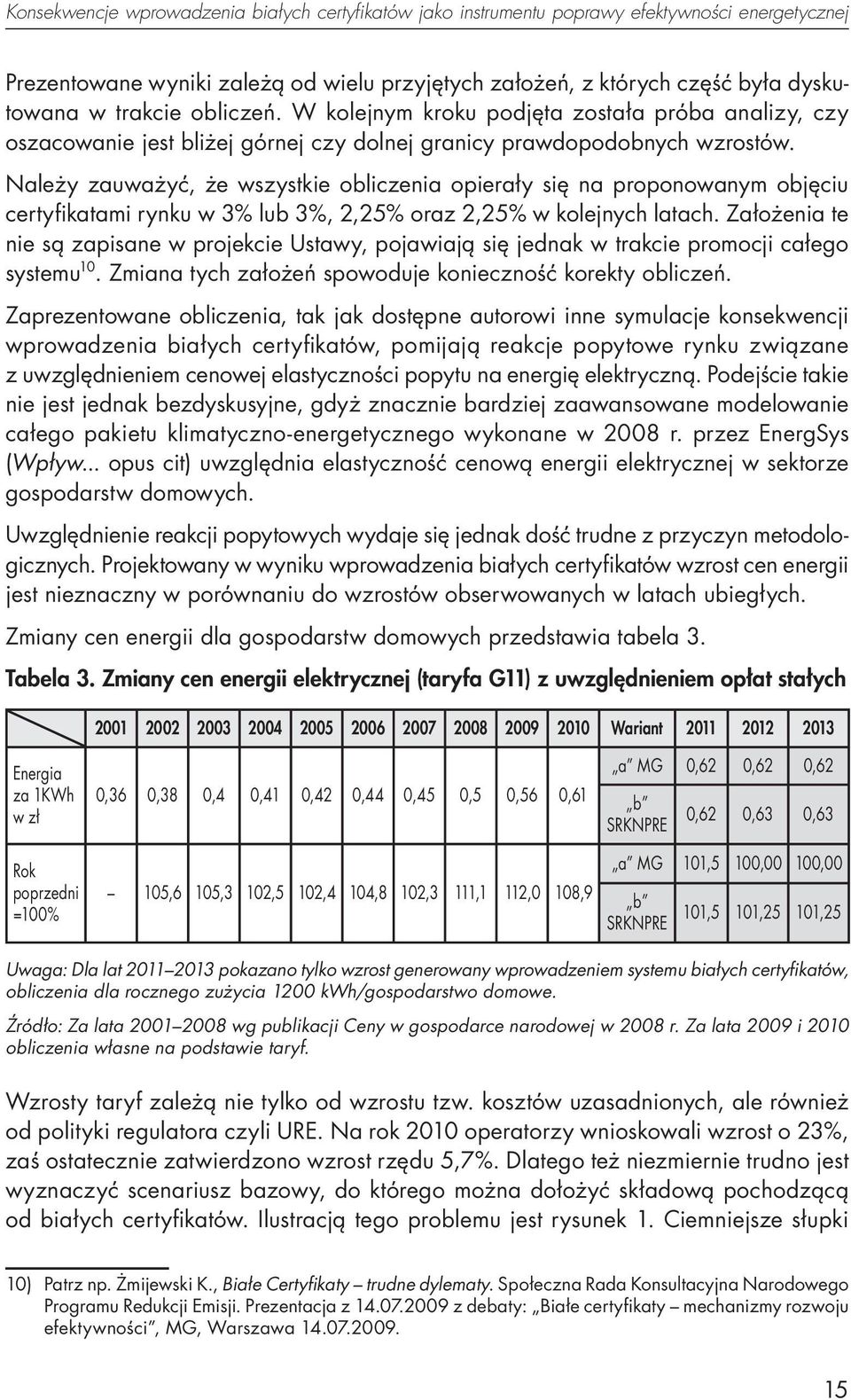 Należy zauważyć, że wszystkie obliczenia opierały się na proponowanym objęciu certyfikatami rynku w 3% lub 3%, 2,25% oraz 2,25% w kolejnych latach.