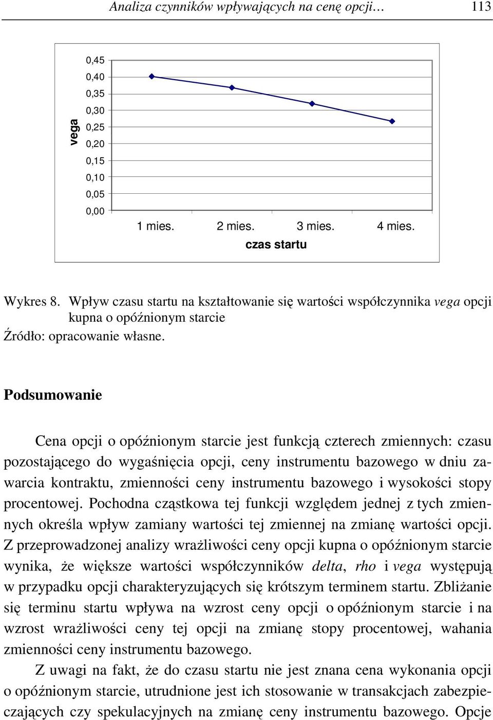 do wygaśnięcia opcji, ceny instrumentu bazowego w dniu zawarcia kontraktu, zmienności ceny instrumentu bazowego i wysokości stopy procentowej.