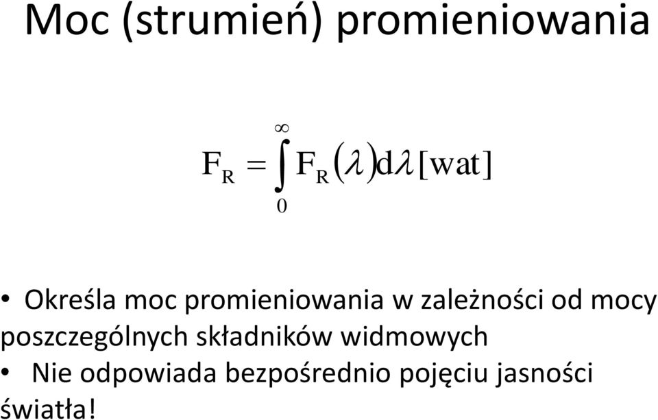 zależności od mocy poszczególnych składników