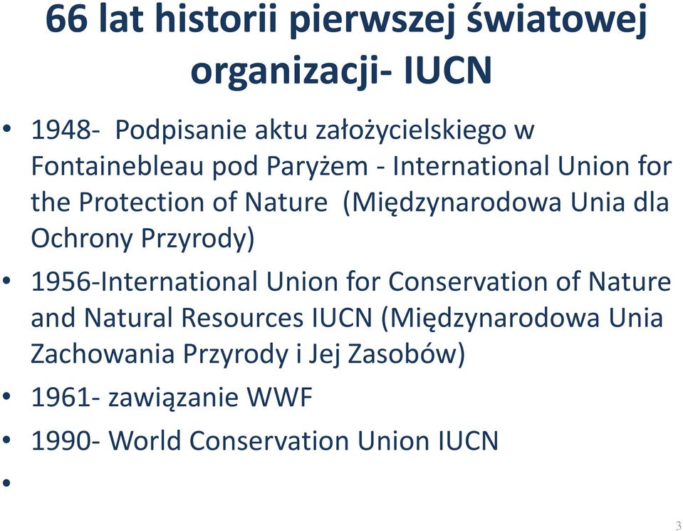Ochrony Przyrody) 1956-International Union for Conservation of Nature and Natural Resources IUCN
