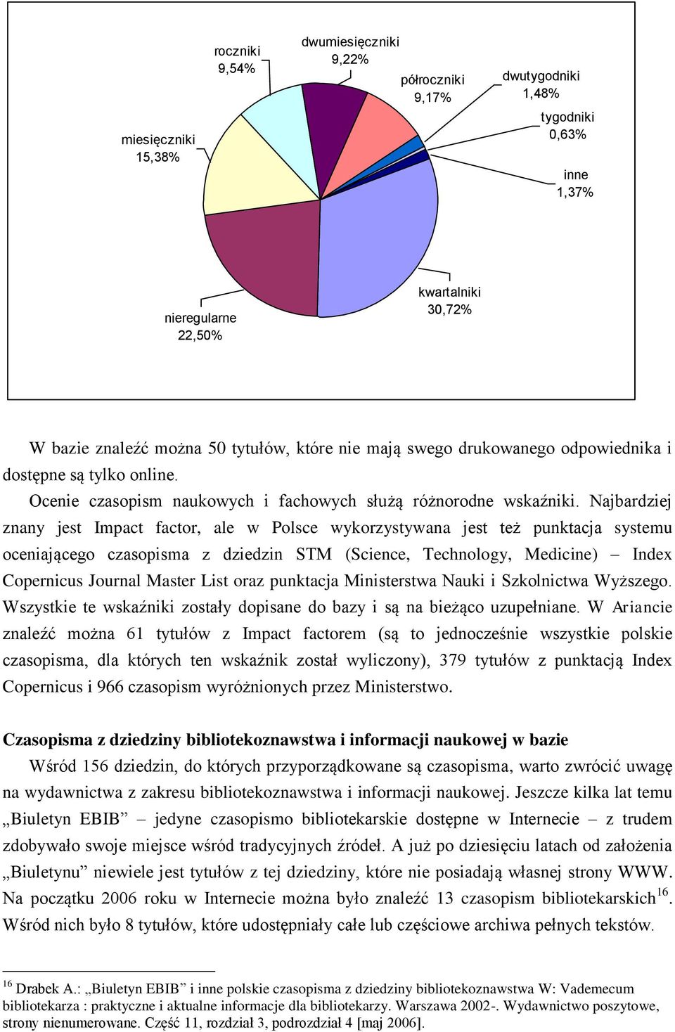 Najbardziej znany jest Impact factor, ale w Polsce wykorzystywana jest też punktacja systemu oceniającego czasopisma z dziedzin STM (Science, Technology, Medicine) Index Copernicus Journal Master