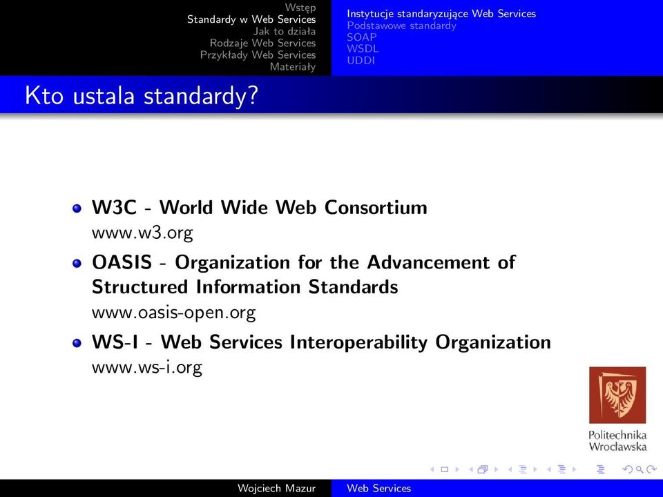 org OASIS - Organization for the Advancement of Structured