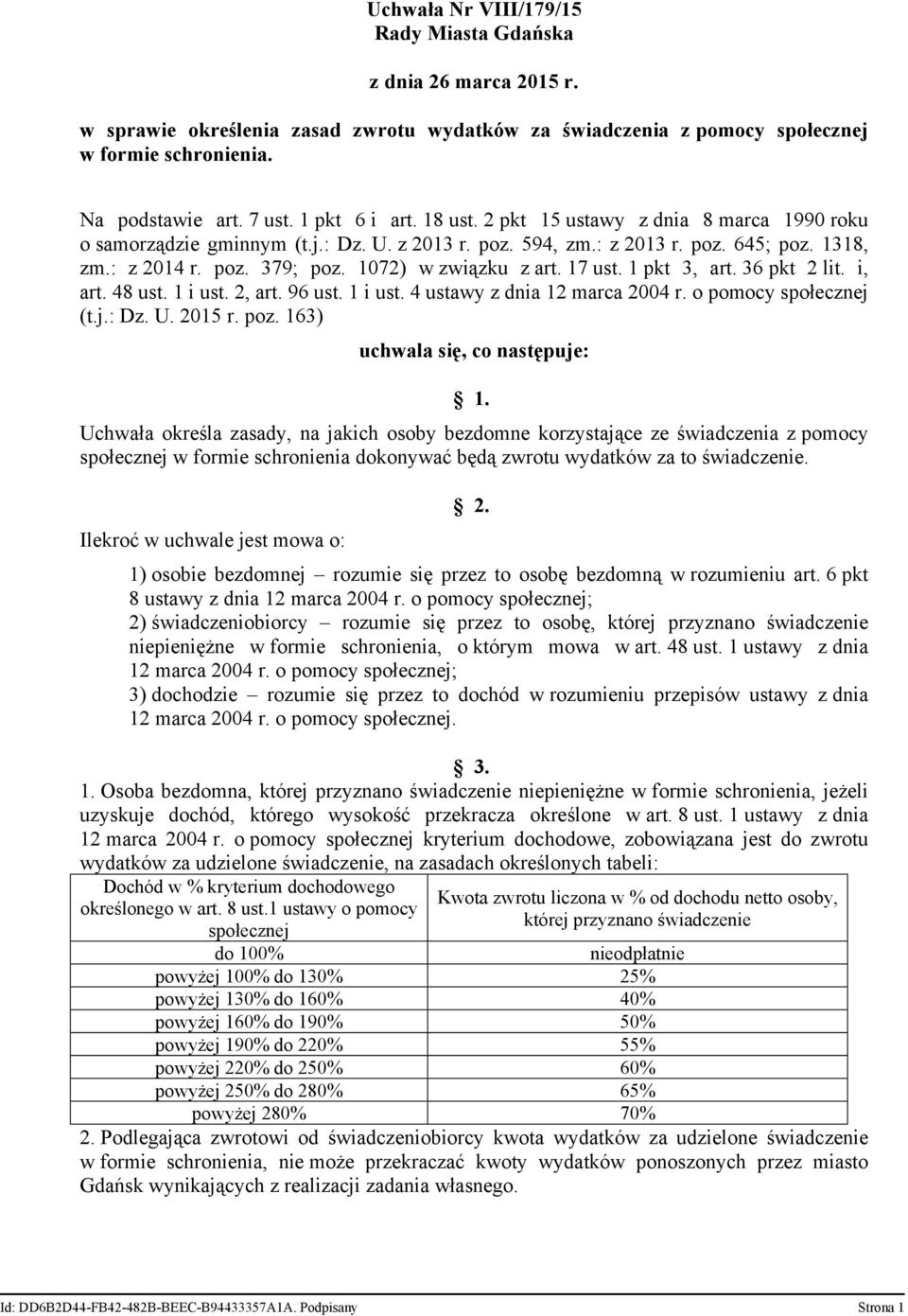 1072) w związku z art. 17 ust. 1 pkt 3, art. 36 pkt 2 lit. i, art. 48 ust. 1 i ust. 2, art. 96 ust. 1 i ust. 4 ustawy z dnia 12 marca 2004 r. o pomocy społecznej (t.j.: Dz. U. 2015 r. poz.