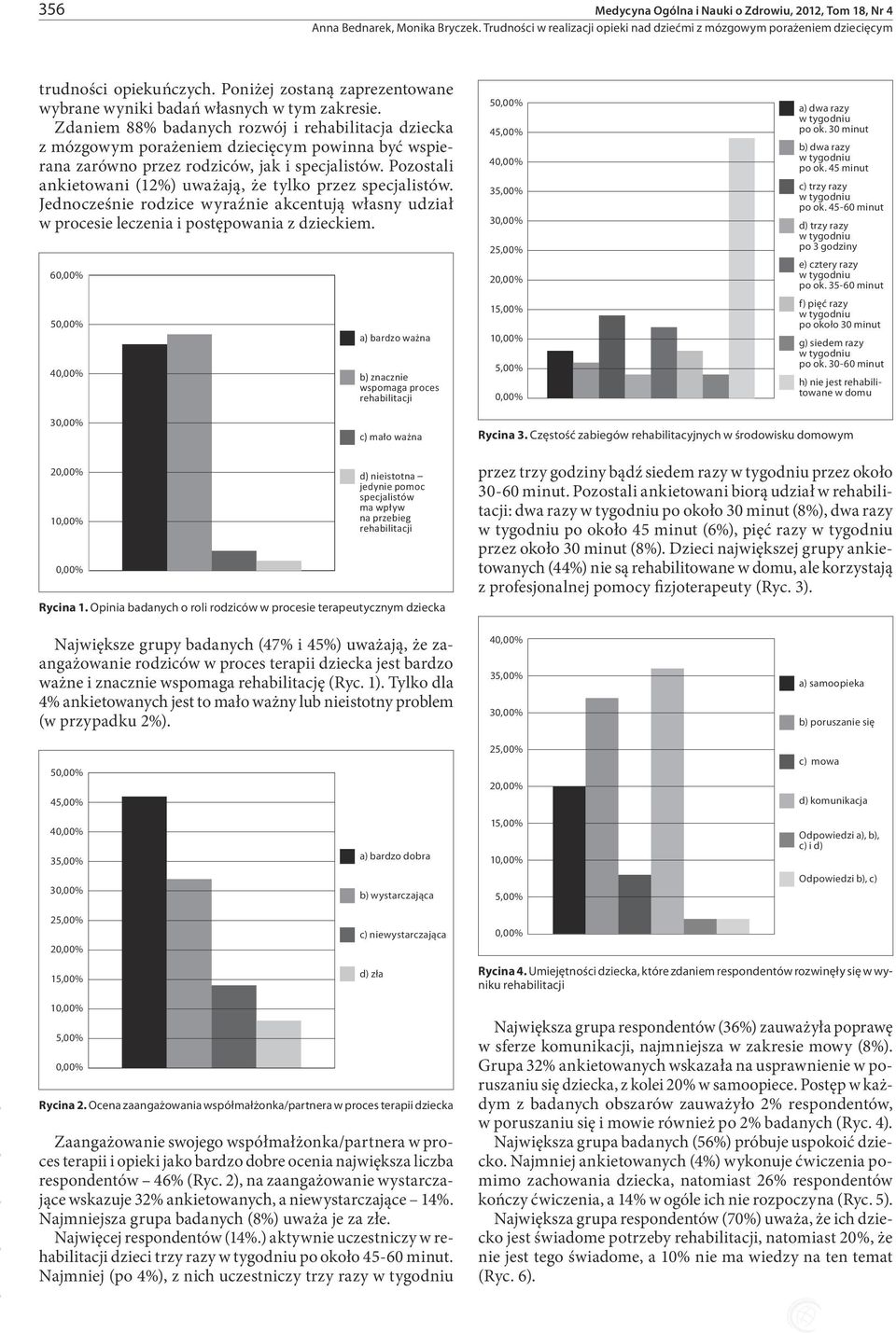 Pozostali ankietowani (12%) uważają, że tylko przez specjalistów. Jednocześnie rodzice wyraźnie akcentują własny udział w procesie leczenia i postępowania z dzieckiem.