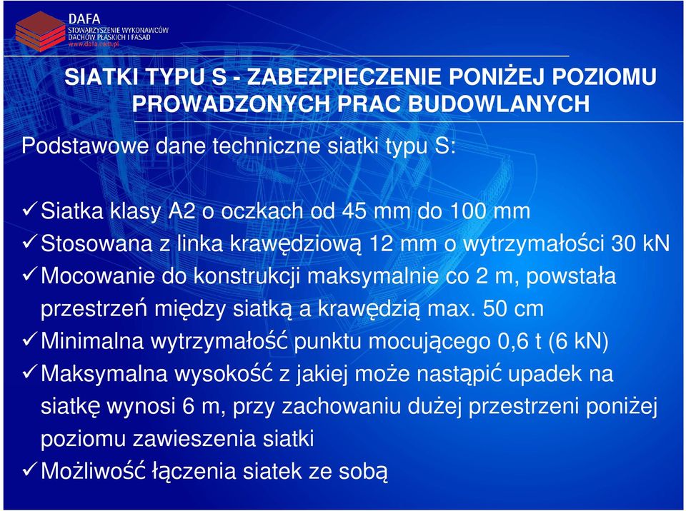 powstała przestrzeń między siatką a krawędzią max.