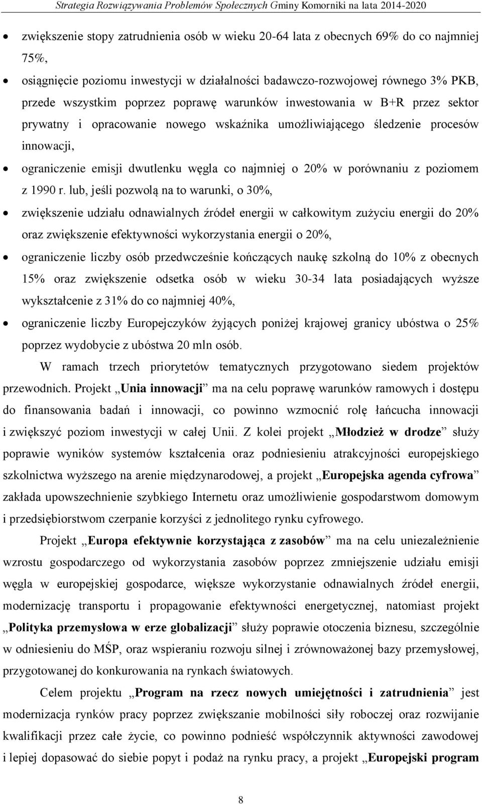 porównaniu z poziomem z 1990 r.