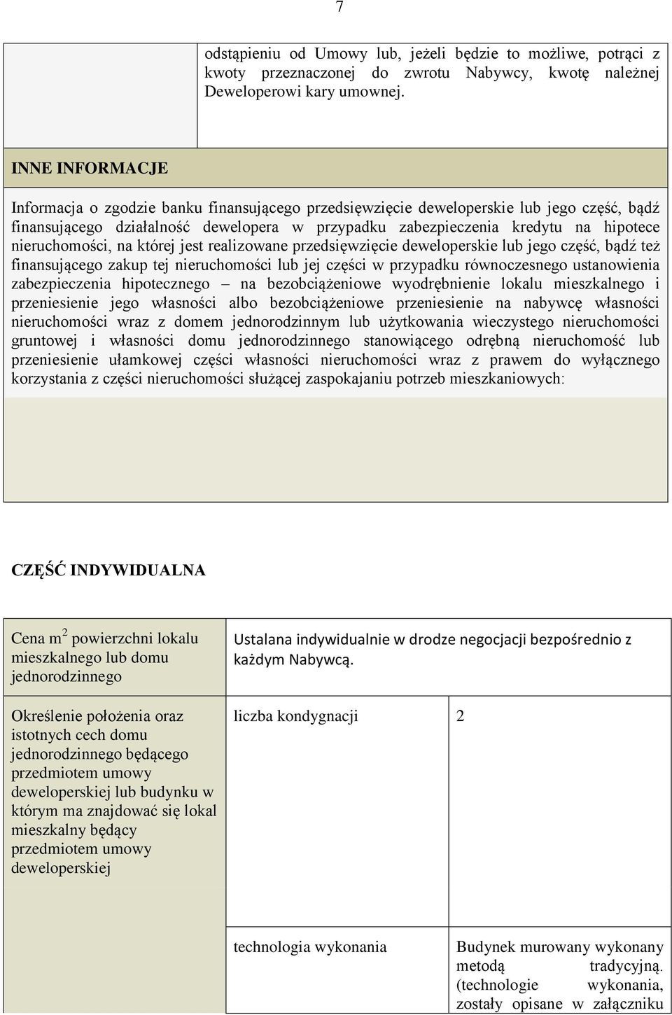 nieruchomości, na której jest realizowane przedsięwzięcie deweloperskie lub jego część, bądź też finansującego zakup tej nieruchomości lub jej części w przypadku równoczesnego ustanowienia